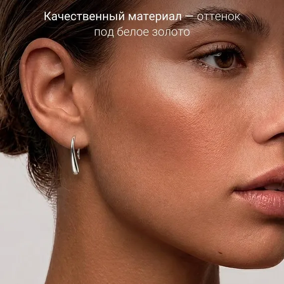 Серьги ювелирные Капля из серебра 925 пробы, фото 6