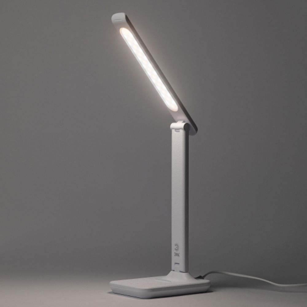 Настольный светильник ЭРА NLED-500-10W-W светодиодный белый | Светодиодные настольные лампы