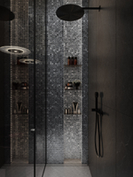 Мозаика стеклянная Atlantis Iron/Атлантика металлический (24х24) 315х315х4 мм