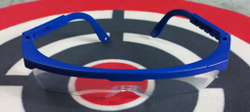 Орбибольные очки с синей оправой