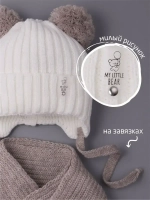 Шапка для девочки осенняя и шарф с ушками