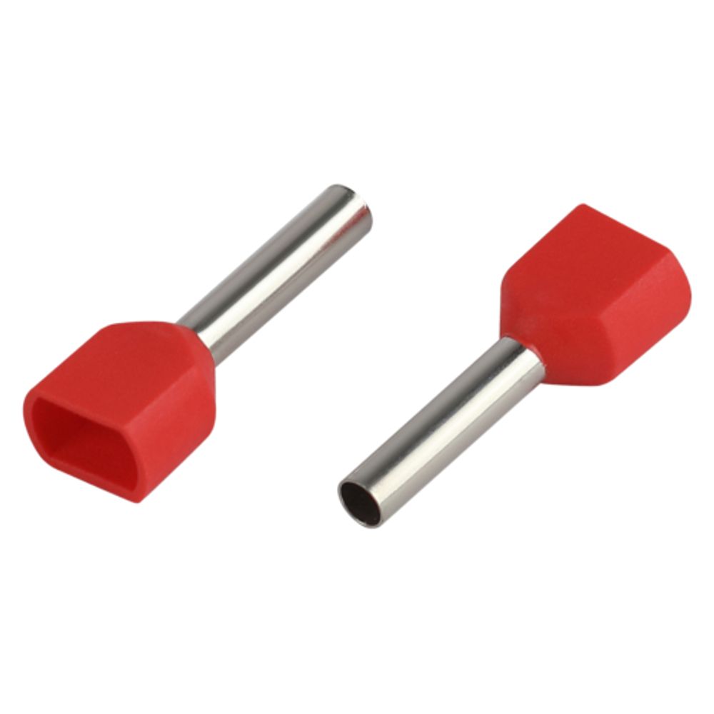 Наконечник-гильза ЭРА NO-225-100 (двойной) НШвИ 1,0-10 с изолированным фланцем (упаковка 50 шт.)