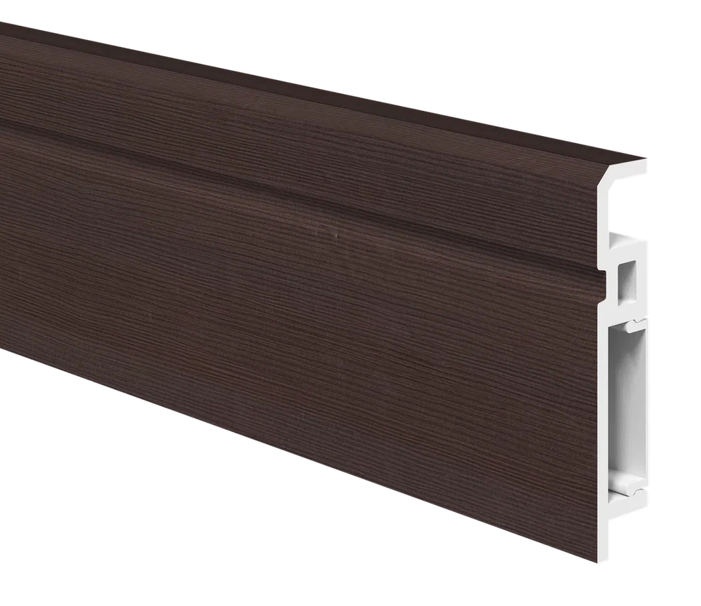 Напольный плинтус ПВХ Foresta Aviv Лиственница темная FA 014 2000х70х13 мм