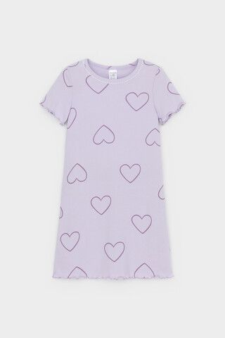 сорочка  для девочки  К 1180/лепесток орхидеи,контурное сердце