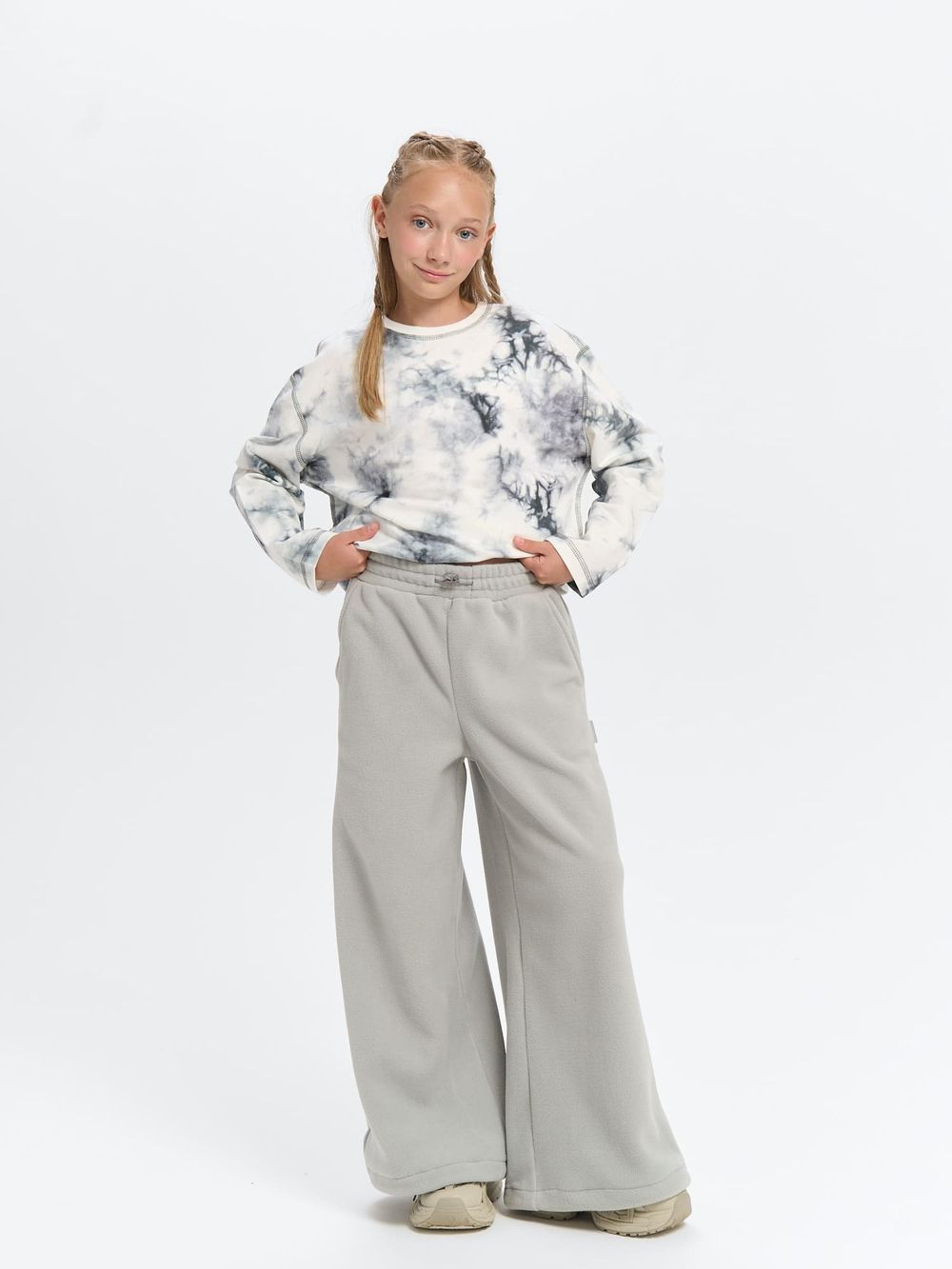 Джоггеры багги флисовые "Пепел" 7+