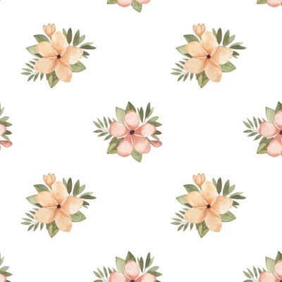 Плюмерия. Тропический узор 03