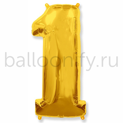 Шар ЦИФРА 1 Gold 32" 81 см