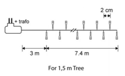 Гирлянда Snake light теплый свет 370 LED Luca Lighting