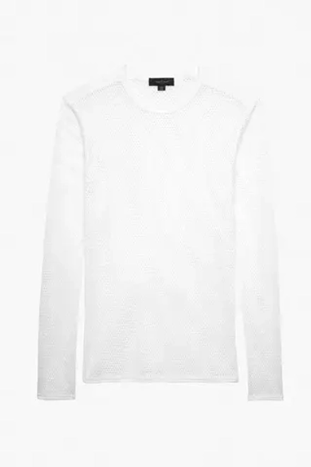 ZARA X STEFANO PILATI  ФУТБОЛКА В СЕТОЧКУ, БЕЛЫЙ