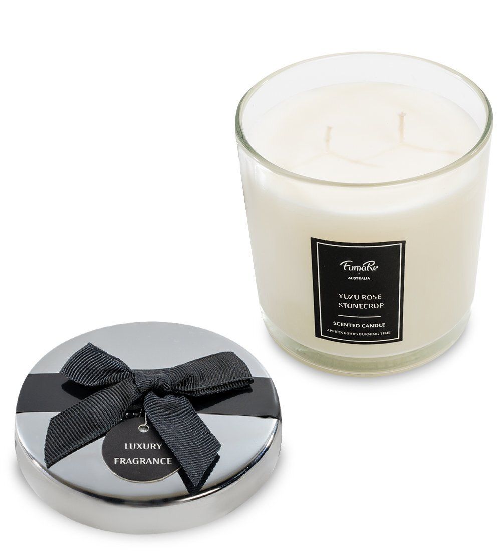 FumaRe KV-10 Свеча в стекле с крышкой «Японский лимон юзу»