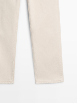 Massimo Dutti Джинсы прямого кроя со средней посадкой, кремовый