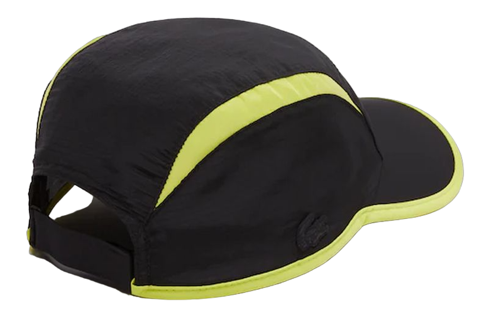 Теннисная кепка Lacoste Jockey Cap with Contrast Cutouts - black/yellow