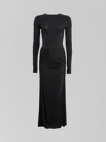 Платье by Gor 25191 длинное облегающее с разрезом сбоку