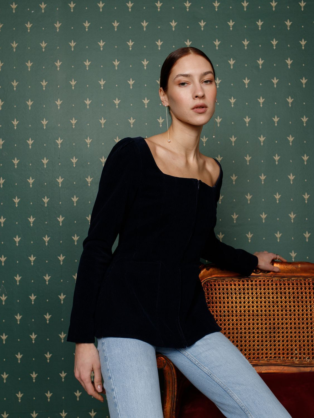 Жакет из микровельвета BONEZ