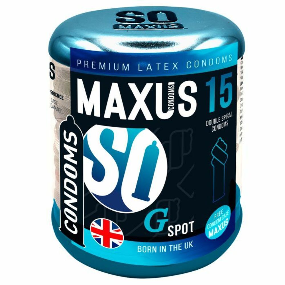 Презервативы Maxus G spot с двойной спиралью - 15 шт.