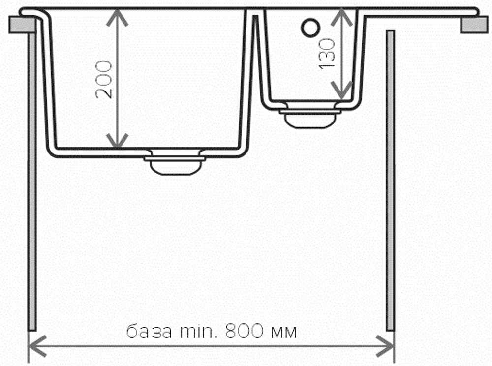 Мойка POLYGRAN BRIG-770 черный №16