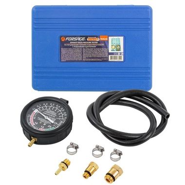 Тестер давления топлива и вакуума в наборе с резьбовыми адаптерами (8пр.) в кейсе Forsage F-904G4A