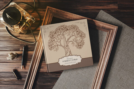 PSD-Шаблон фотокниги "Семейное дерево"