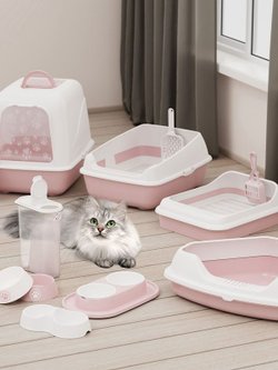 Лоток (Лекси) с сеткой (розовый) 380х315х80 мм (6965)