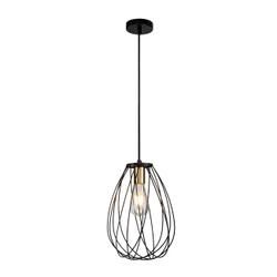 Подвесной светильник 1x60Вт E14, металл, чёрный/бронза