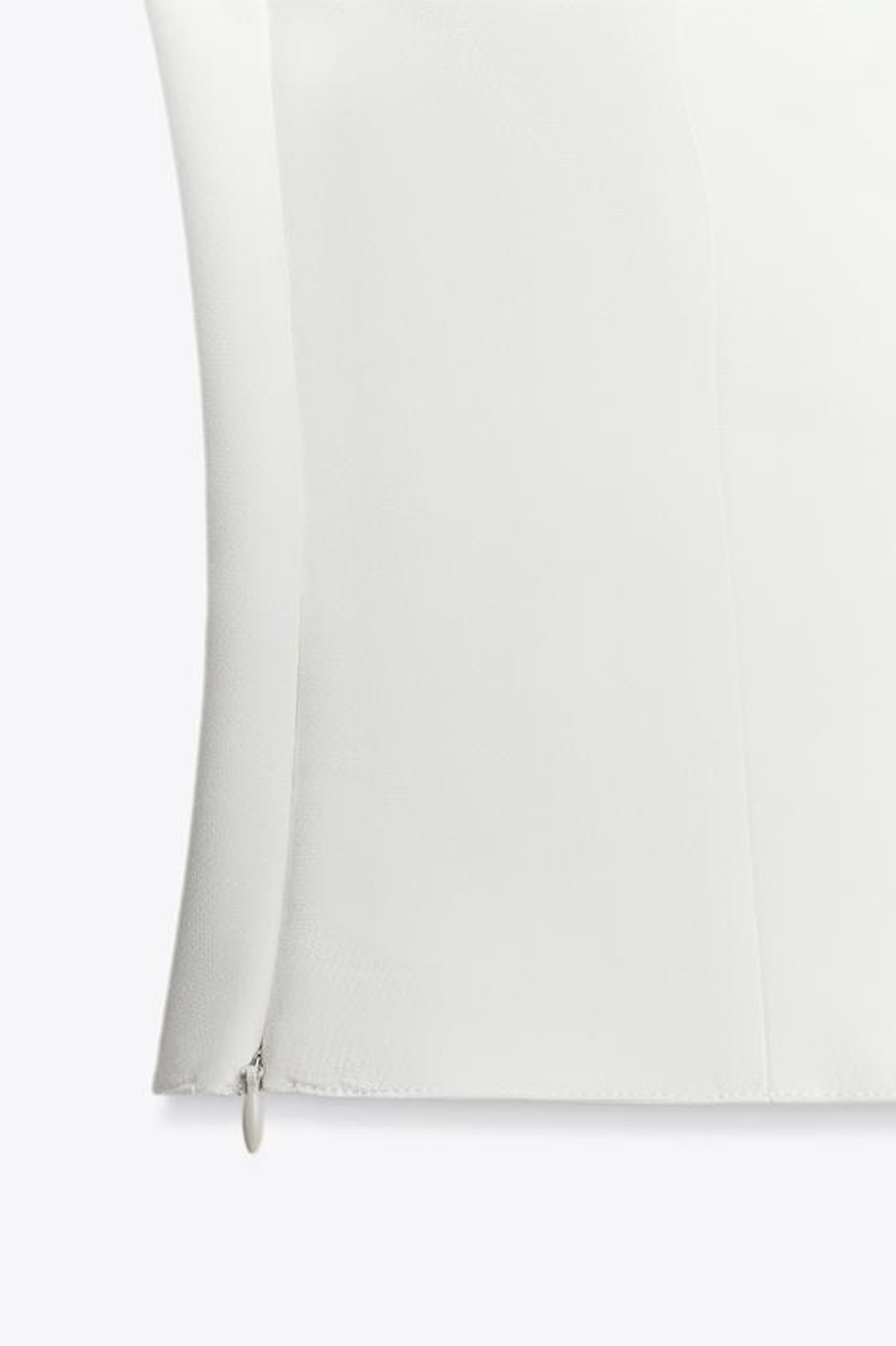 ZARA ТОП С ГОРЛОВИНОЙ ХАЛТЕР И БАНТАМИ, ЭКРЮ