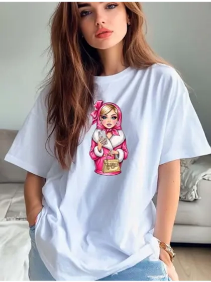 Футболка с матрешкой