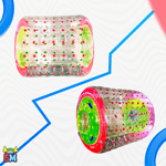 Аттракцион Водный роллер (Гидророллер) «Розово-зелёный» ПВХ, 2.2*2*2 м