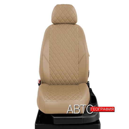 Чехлы на сиденья Chery Bonus A13 (2011-2014) седан, хэтчбек из экокожи "Ромб"