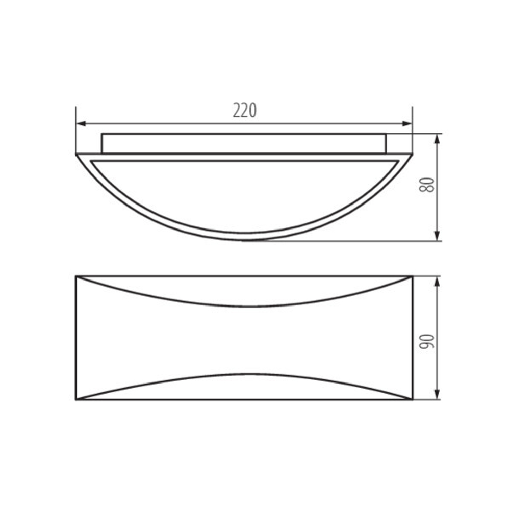 Светильник настенный прямоугольный KANLUX BISO LED EL 8W-GR 4000K IP54