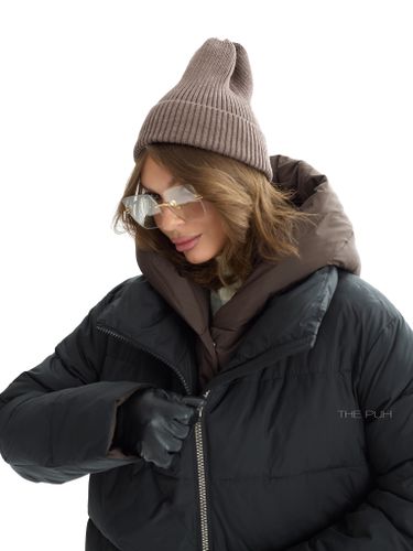 Куртка с контрастной отделкой в черном цвете