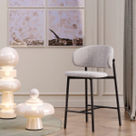 Стул полубарный Adele, рогожка wellton 912, серый