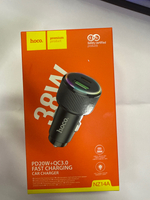 АЗУ Hoco NZ14A Guerrero PD20W+QC3.0 Car Charger Black