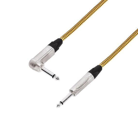 Adam Hall K5IRP0600VINTAGE - кабель инструментальный в оплетке, Neutrik TRS (jack) 6,3 mm mono - TRS