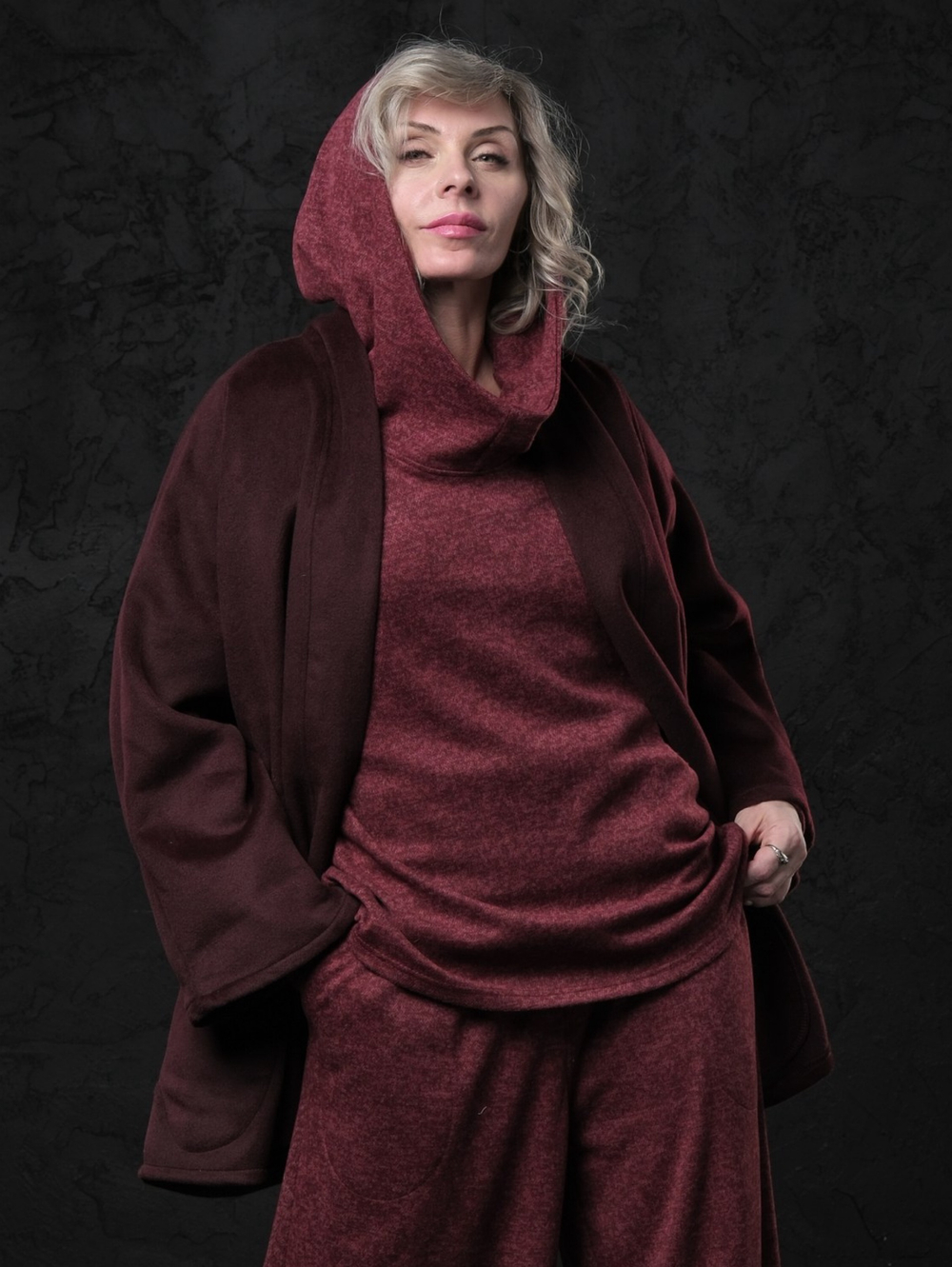 Костюм : Худи+ палаццо + топ