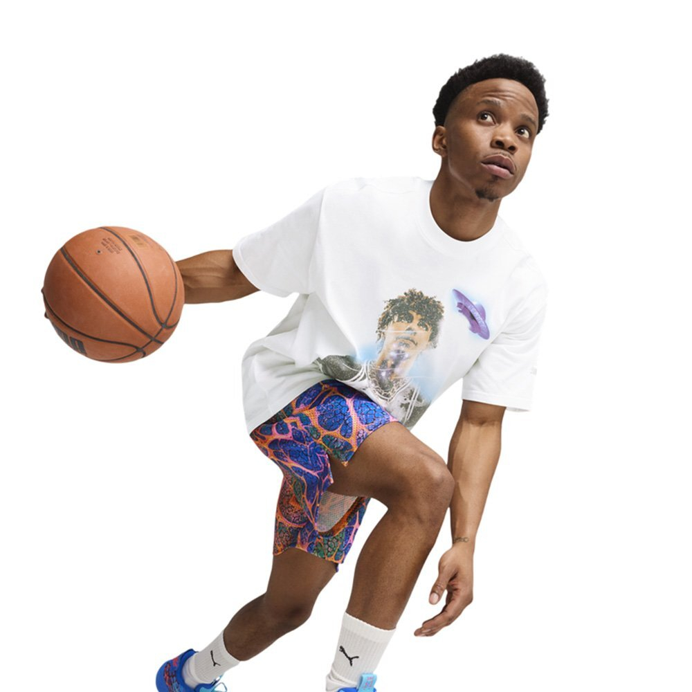 Баскетбольная футболка Puma Melo Alien Skins Basketball T-shirt White