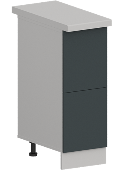 Кухня Модуль ШН2Я 300 Графит / Бирюзовая мята