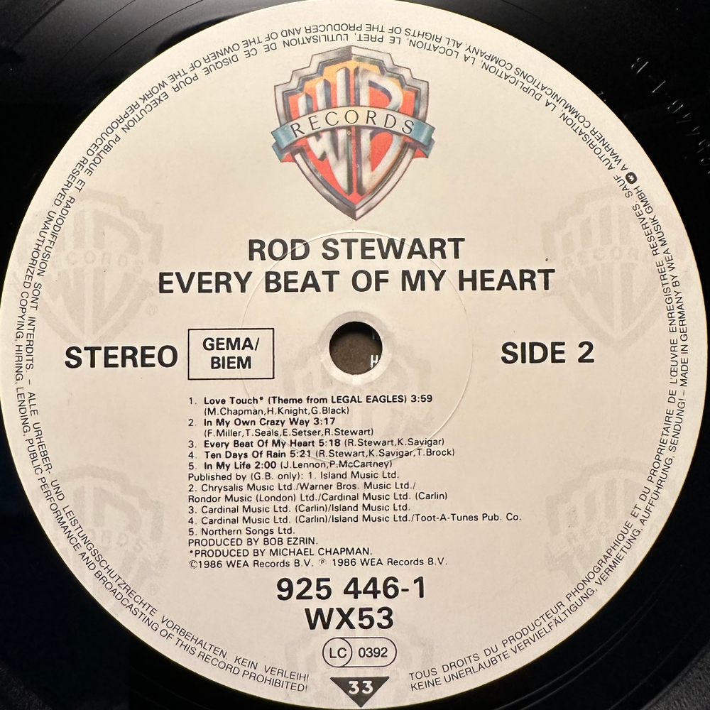 Rod Stewart - Every Beat Of My Heart (Германия 1986г.)