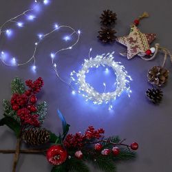 ULD-S1000-250-DTA WHITE IP20 DEWDROP Гирлянда светодиодная Роса. 10м. 250 светодиодов. Белый свет. Провод прозрачный. ТМ Uniel