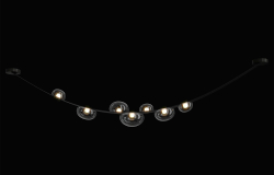 Светильник подвесной Crystal Lux BOSQUE SP7 L3000 BLACK/TRANSPARENT