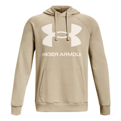 Мужская кофта теннисная Under Armour Rival Big Logo Hoody Men - Beige