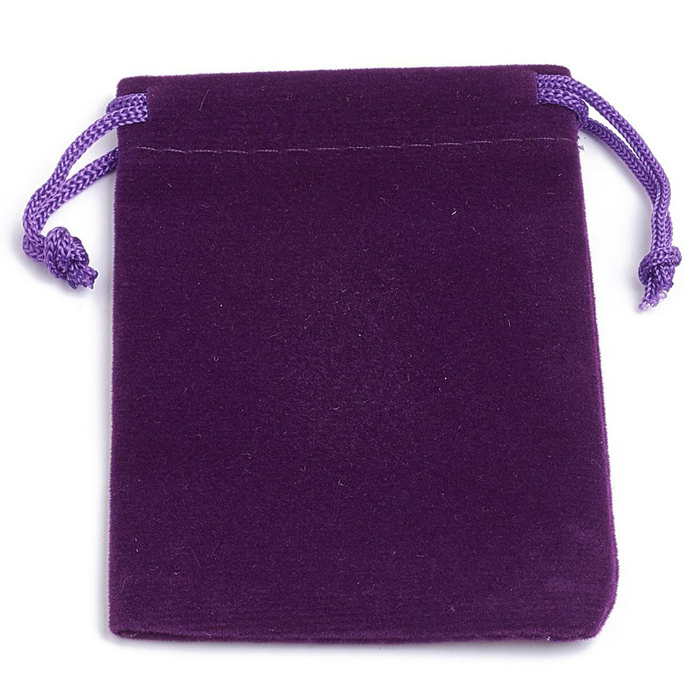 Фиолетовый бархатный подарочный мешочек