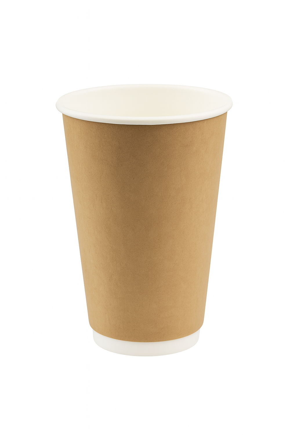 ФЦ Стакан 400 мл бумажный двухслойный Крафт 25шт/уп, 500 шт кор.