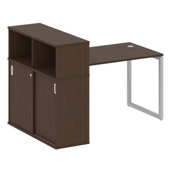 Метал Систем Куатро Стол письменный с шкафом-купе на О-образном м/к 40БО.РС-СШК-3.2 Т