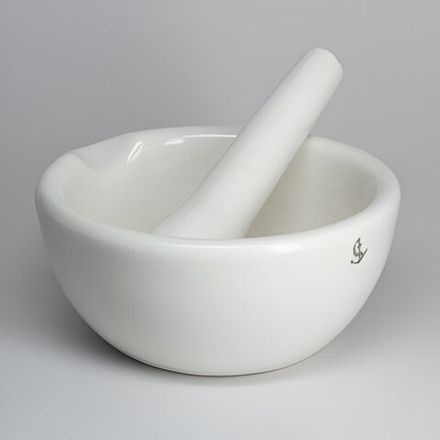 Ступка фарфоровая с пестиком 100 мм