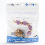 Держатель для пустышки "Квадратик", цвет розовый 4155495