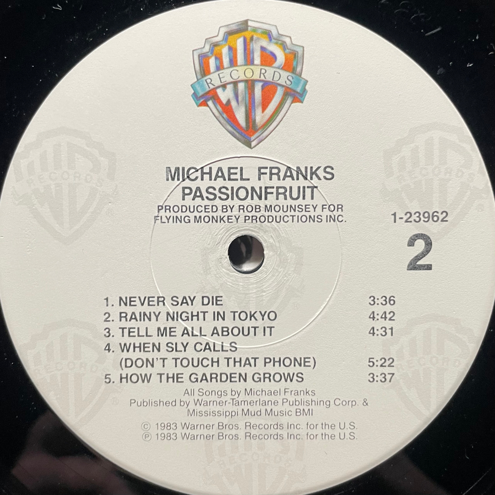 Michael Franks ‎– Passionfruit (США 1983г.)