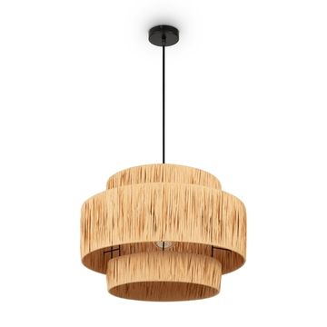 Подвесной светильник FR5249PL-03BG1 черный/бежевый AvaGarden Freya