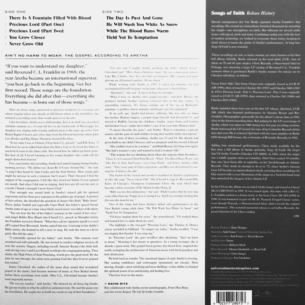 Aretha Franklin / Songs Of Faith: Aretha Gospel (LP)