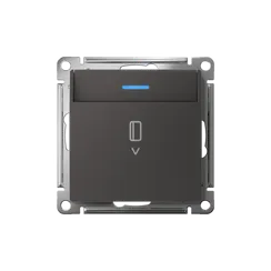Выключатель карточный AtlasDesign 10А с подсветкой без задержки отключения механизм базальт SE ATN001414