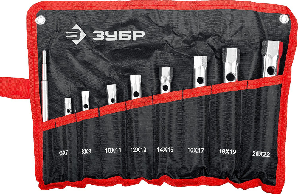 ЗУБР 9 предм., 6 - 22 мм, набор торцовых трубчатых ключей (27162-H9)